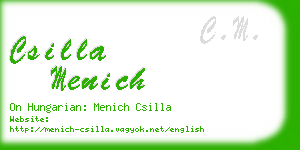 csilla menich business card